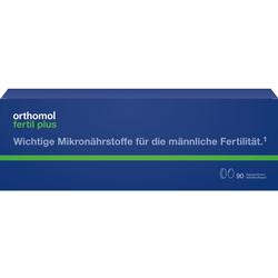 Blaue Verpackung von Nahrungsergänzungsmittel für männliche Fruchtbarkeit.