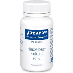 Weiße Flasche mit Heidelbeer-Extrakt von "pure encapsulations".